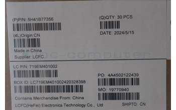 Lenovo 5H41B77356 Thermal Module KX3B0,Intel