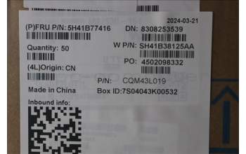 Lenovo 5H41B77416 ASSY UMA THM L14INT U15 PEAK