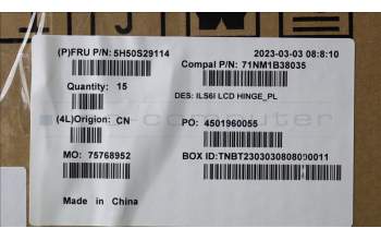 Lenovo 5H50S29114 HINGE Hinge R&L C 82XF PL