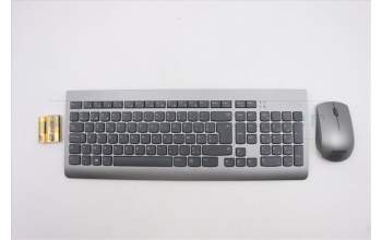 Lenovo 5KM0U87433 Keyboard_Mouse,2.4G,Belgium English,Grey,Non_Backlight
