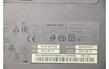 Lenovo 5KM0U87611 Keyboard_Mouse, 2.4G, Russian Cyrillic, Black, Non Backlight