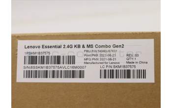 Lenovo 5KM0U87631 Keyboard_Mouse,2.4G,Czech/Slovakian,Black,Non_Backlight