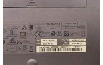 Lenovo 5KM0U87651 Keyboard_Mouse, Wireless, Hebrew, Black