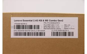 Lenovo 5KM0U87672 Keyboard_Mouse,Wireless,US English Euro,Black,Non_Backlight