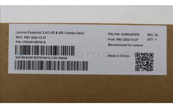 Lenovo 5KM0U87678 Keyboard_Mouse,Wireless,Nordic,Black