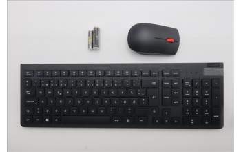 Lenovo 5KM0U87807 Keyboard_Mouse,2.4G,Norwegian,Black