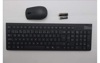 Lenovo 5KM0U88005 Keyboard_Mouse, 2.4G, Portugese, Luna Grey, Black Wheel
