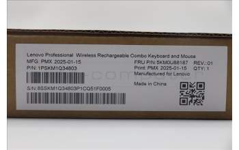 Lenovo 5KM0U88187 AI Keyboard_Mouse, Wireless, Portuguese, Storm Grey