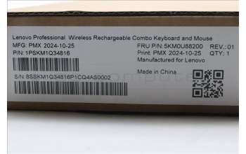 Lenovo 5KM0U88200 AI Keyboard_Mouse, Wireless, Czech/Slovakian, Storm Grey