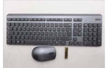 Lenovo 5KM0U88220 Keyboard_Mouse, Wireless, Italian, Luna Grey