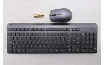 Lenovo 5KM0U88233 Keyboard_Mouse, Wireless, Swiss French/German, Luna Grey