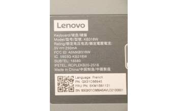 Lenovo 5KM1B81131 Keyboard_Mouse,Wireless,French,Storm Grey