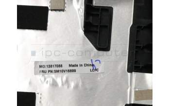 Lenovo 5M10V16899 C-Cover with keyboard, Belgian, Black, Backlight, UK