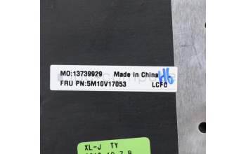 Lenovo 5M10V17053 C-Cover with keyboard, Russian, Black, Backlight, US