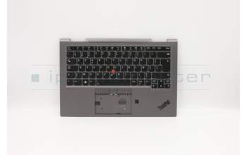 Lenovo 5M10V24839 C-Cover with keyboard, Belgian, Iron Grey, WLAN, UK
