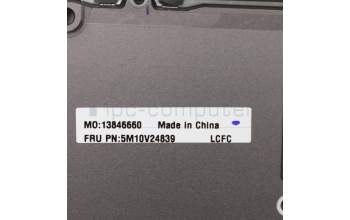 Lenovo 5M10V24839 C-Cover with keyboard, Belgian, Iron Grey, WLAN, UK