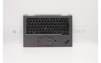 Lenovo 5M10V24844 C-Abdeckung mit Tastatur, Dänisch, Eisengrau, WLAN