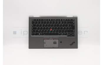 Lenovo 5M10V24920 C-Cover with keyboard, French, Iron Grey, WWAN, US