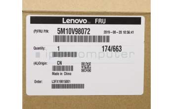 Lenovo 5M10V98072 MECH_ASM KBD Bezel ASM,w/FPR noPwrbrd,BK