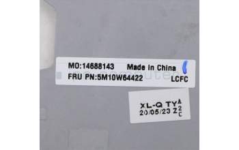 Lenovo 5M10W64422 C-Cover with keyboard,Italian,Silver,Backlight