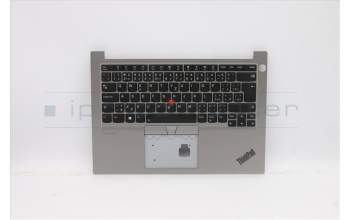 Lenovo 5M10W64426 C-Cover with keyboard,Czech Slovakian,Silver,Backlight