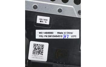 Lenovo 5M10W64515 C-Abdeckung mit Tastatur, Arabisch, schwarz, Ohne Hintergrundbeleuchtung, Ohne Fingerabdruck, US