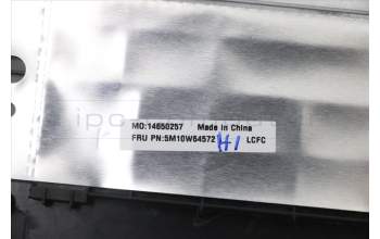 Lenovo 5M10W64572 C-Cover with keyboard, US English Euro, Black, Non-Backlight, Fingerprint, US