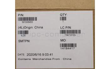 Lenovo 5M10W64633 MECH_ASM FRU ASM BL FPR BK UK CZE/SLK