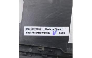 Lenovo 5M10W64667 C-Cover with keyboard, Russian, Black, FingerPrint, US