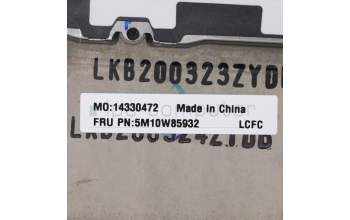 Lenovo 5M10W85932 C-Cover with keyboard, Spanish LA, Deep Black, WWAN, UK