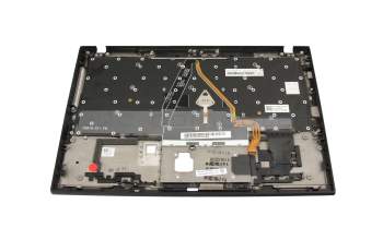 5M10Z27456 original Lenovo keyboard incl. topcase FR (french) black/black with backlight and mouse-stick