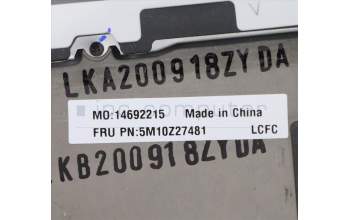 Lenovo 5M10Z27481 C-Cover with keyboard, Nordic, Deep Black, WLAN, UK