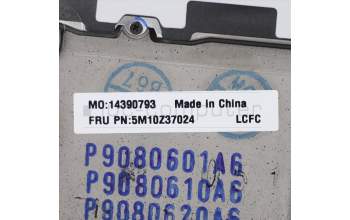 Lenovo 5M10Z37024 C-Cover with keyboard, Portuguese, Deep Black, WWAN, UK