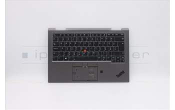 Lenovo 5M10Z37099 C-Cover with keyboard, Hungarian, Iron Grey, WLAN, UK