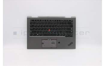 Lenovo 5M10Z37140 C-Cover with keyboard, Arabic, Iron Grey, WWAN, US