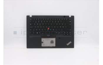 Lenovo 5M10Z41369 C-Cover with keyboard, Danish, Black, Backlight, Fingerprint, UK
