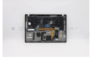 Lenovo 5M10Z41462 C-Cover with keyboard, Belgian, Black, Backlight, FingerPrint, UK