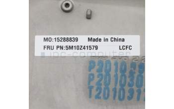 Lenovo 5M10Z41579 C-Cover with keyboard, French, Silver, Backlight, Fingerprint, NFC, US