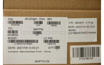 Lenovo 5M10Z41684 C-Cover with keyboard, Spanish LA, Black, FingerPrint, UK