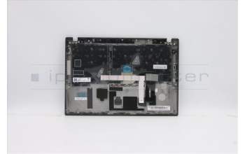 Lenovo 5M10Z54182 C-Cover with keyboard, German, Black, Backlight, UK