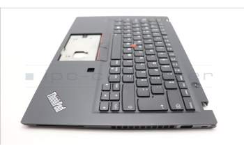 Lenovo 5M10Z54281 C-Cover with keyboard, Portuguese, Black, Backlight, Fingerprint, UK