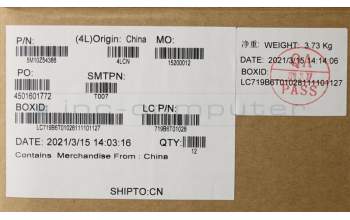 Lenovo 5M10Z54386 MECH_ASM KB w/KB Mlr Num BL(CHY)Japanese