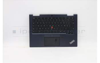 Lenovo 5M10Z54477 C-Abdeckung mit Tastatur, Französisch, Schwarz, Hintergrundbeleuchtung, Fingerabdruck
