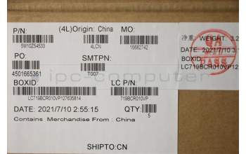 Lenovo 5M10Z54533 MECH_ASM KBD NOR(Pri) Pat UK BK