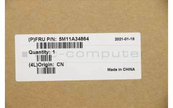 Lenovo 5M11A34864 MECH_ASM KBD THAI(Pri) Pat FPR US BK