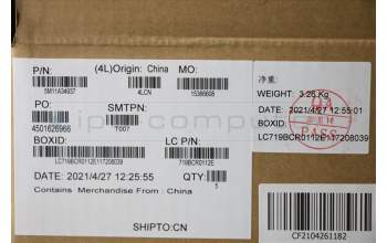 Lenovo 5M11A34937 MECH_ASM KBD TC(Pri) Tex FPR US BK