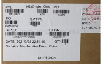 Lenovo 5M11A34976 MECH_ASM KBD GER BL(Pri) Pat UK BK