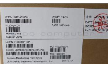 Lenovo 5M11A35136 MECH_ASM KBD JPN BL(Tra) Pat FPR JP BK