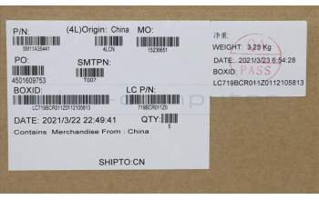 Lenovo 5M11A35441 MECH_ASM KBD ENG BL(Pri) Pat US SR