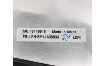 Lenovo 5M11A35933 C-Abdeckung mit Tastatur, Bulgarisch, Schwarz, Fingerabdruck